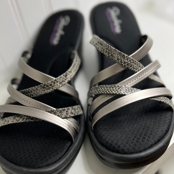 Skechers Wedge Sandals with Memory Foam Size 10 - Picture 1 of 10